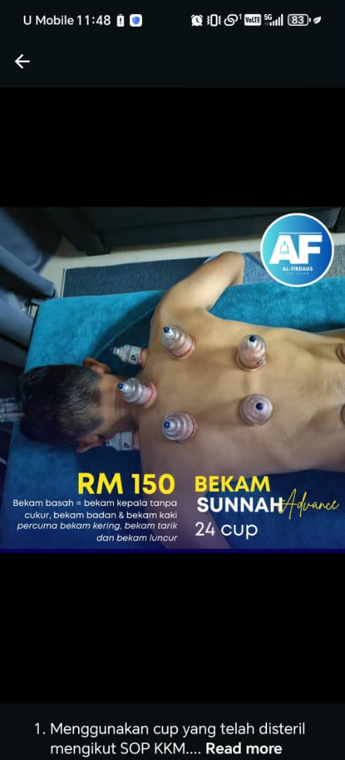 Bilik rawatan Al-Firdaus Spa Bekam